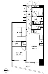 ルネサンスフォルム国分寺 2階2LDKの間取り