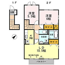 ウエストコテージ 2階/201