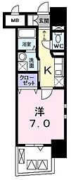 スカイガーデンタワー 1Kの間取図画像