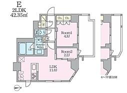 クレストコート東池袋 2LDKの間取図画像