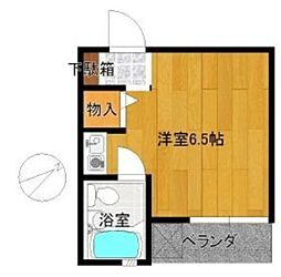 サカエハイツ 2階ワンルームの間取り