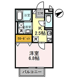 ルピナスC 1Kの間取図画像