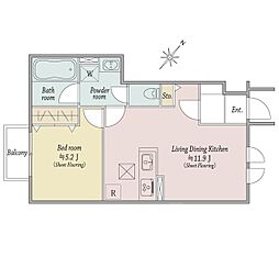kukkula kuriya 1LDKの間取図画像
