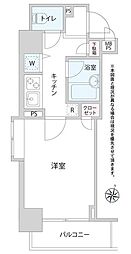 パークウェル神楽坂弐番館 3階1Kの間取り