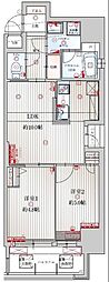 アクタス博多駅東2スクエア 2LDKの間取図画像