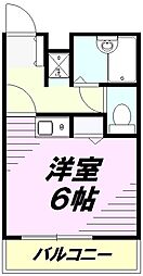 モンシャトー参番館 ワンルームの間取図画像