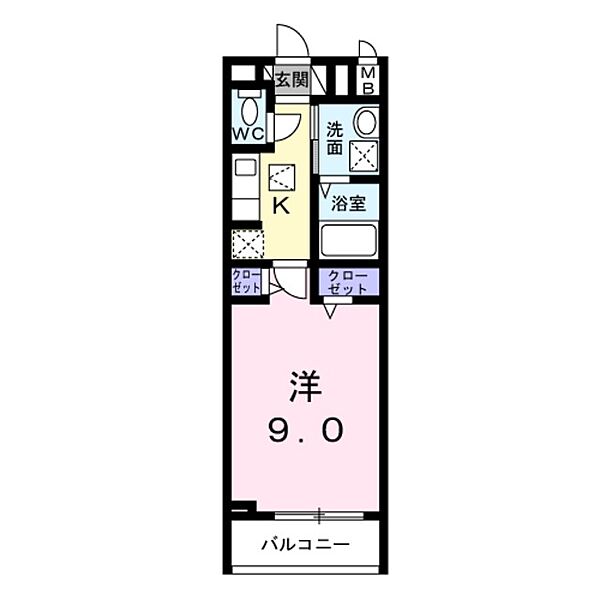 カンパネラ 202｜神奈川県川崎市高津区下作延２丁目(賃貸アパート1K・2階・29.53㎡)の写真 その2