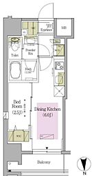 アーバネックス早稲田テラス 1DKの間取図画像