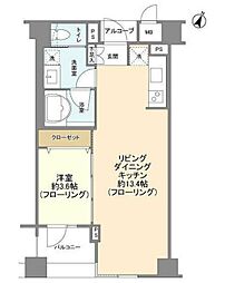 ダイナシティ三宿 1LDKの間取図画像