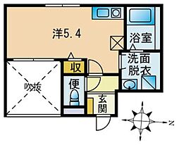 Bamboo清澄白河 ワンルームの間取図画像