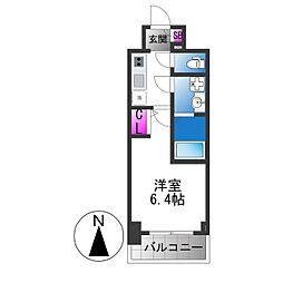 大阪市生野区巽西4丁目マンション 1Kの間取図画像