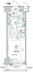 レアライズ清澄白河 3階1Kの間取り
