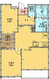 クレストリリオ 2LDKの間取図画像