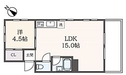 サニーコート 1LDKの間取図画像