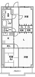 ピア・グランデ弐番館 3DKの間取図画像