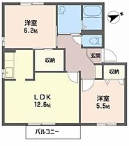 アンビシャス 0205 ｜ 京都府綾部市大島町穴見10（賃貸アパート2LDK・2階・58.84㎡） その2