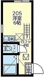 ユナイト市場サージェントペパーズ ワンルームの間取図画像