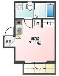 Glanz千石2 ワンルームの間取図画像