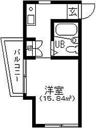 ジョイフルオークラ？50 2階1Kの間取り