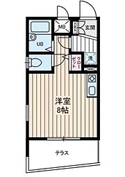ルピナスヤマジ ワンルームの間取図画像