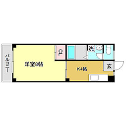 ガーデンハイツいちのみや 1Kの間取図画像