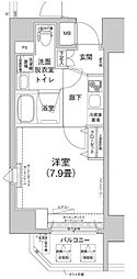 ティモーネ上野の森ノース 1Kの間取図画像