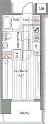 ドゥーエ大森 1Kの間取図画像