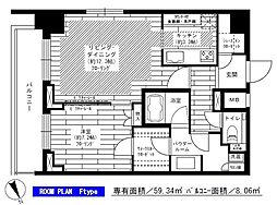 グランドコンシェルジュ六本木 1LDKの間取図画像