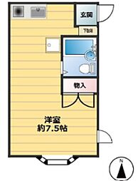 シエナ ワンルームの間取図画像