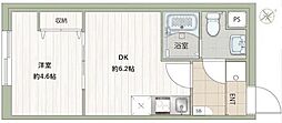 フラシア東武練馬 1DKの間取図画像