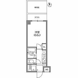 ガーラプレイス八幡山壱番館 1階1Kの間取り