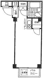 ライフピアモア ワンルームの間取図画像
