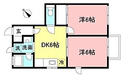 エスホームズ 2DKの間取図画像