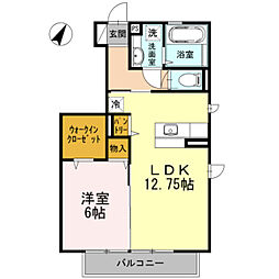 セレーナ 1階1LDKの間取り