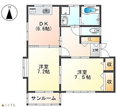 Ｋ’Zハイツ 202 ｜ 新潟県長岡市北山２丁目20-5（賃貸アパート2DK・2階・58.30㎡） その2