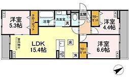 Calme Ville 1階3LDKの間取り