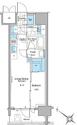 ルフォンプログレ西大井プレミア 1LDKの間取図画像