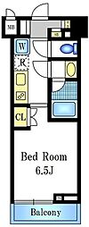 ZOOM品川南 1Kの間取図画像