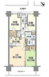 プラウドシティ船堀 3LDKの間取図画像