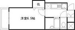 レジデンス・アールエット 1Kの間取図画像