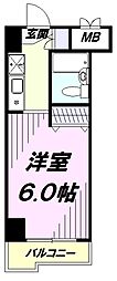 アバクス立川A棟 ワンルームの間取図画像