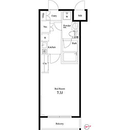 プライムレジデンス市川 1Kの間取図画像