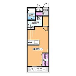 TKアンバーコート宿院 ワンルームの間取図画像