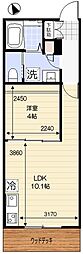 Fenice Hakuraku(フェニーチェ白楽) 1LDKの間取図画像