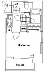 ザ・レジデンス・オブ・トーキョーＨ20ウエストタワー 2階1Kの間取り