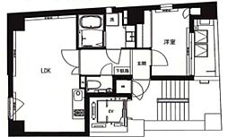 アルバタワー水天宮 5階1LDKの間取り