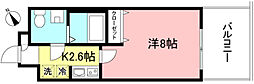 bono相模大野スカイフラッツ 1Kの間取図画像