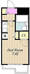 ウィン読売ランド ワンルームの間取図画像