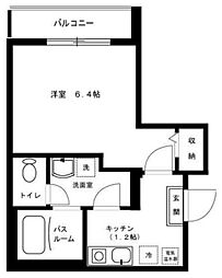 東武伊勢崎線 曳舟駅 徒歩9分の賃貸マンション 2階1Kの間取り