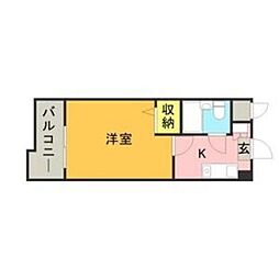 メゾン・ド・シャトラン ワンルームの間取図画像